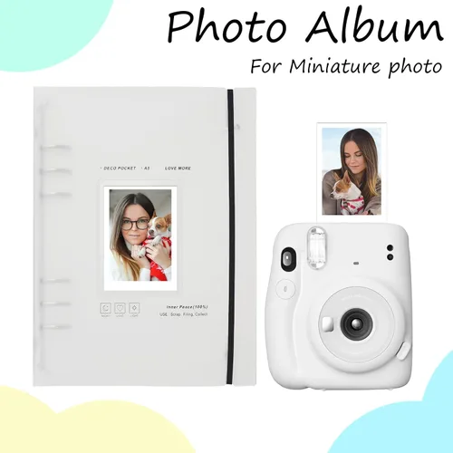 Miniatura 6 de Kpop - Carpeta para tarjetas fotográficas, tamaño A5, con 6 páginas protectoras de tarjetas de anillo, carpeta pequeña para álbumes de tarjetas