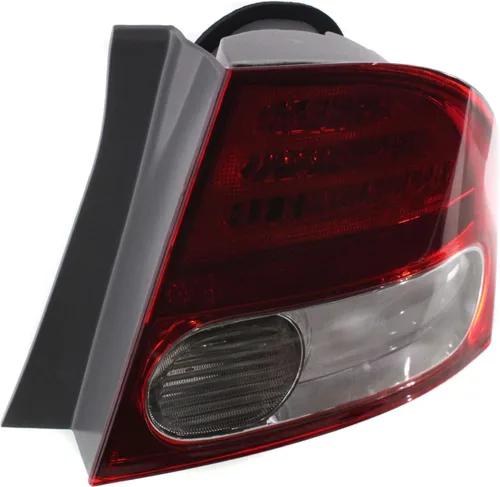 Miniatura 5 de Evan Fischer Lente de luz trasera y carcasa compatibles con Honda Civic 2009-2011 lentes halógenas transparentes y rojas, juego de 2 lentes