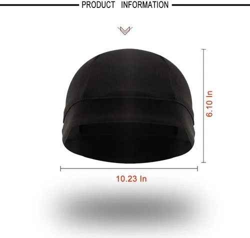 Miniatura 5 de 3 Pack Cooling Skull Cap Helmet Liner Sweat Wicking Cycling Running Hat for Men Women