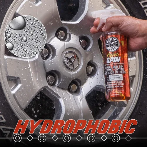 Miniatura 5 de Chemical Guys HydroSpin - Recubrimiento cerámico para ruedas y llantas y spray detallador rápido - Spray de 16 oz que protege ruedas, llantas
