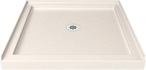 DreamLine SlimLine 42 pulg. P x 42 pulg. A x 2 3/4 pulg. Al Base de Ducha de Umbral Único con Drenaje Central en Color Galleta, DLT-1142420-22
