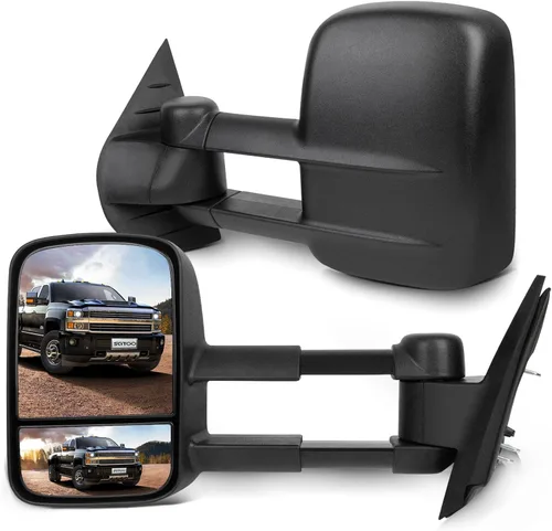 Miniatura 13 de SCITOO Espejos de remolque para Chevy Silverado 2014-2017 para GMC Sierra 1500 2015-2016 para Silverado para Sierra 2500HD 3500HD con control