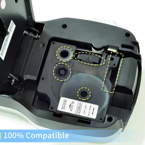 Miniatura 2 de Compatible Dymo D1 etiquetado Cinta estándar para Label Manager rotuladoras por etiqueta Orison, 3/4 inch (19 mm) X 23 pies (7 m)