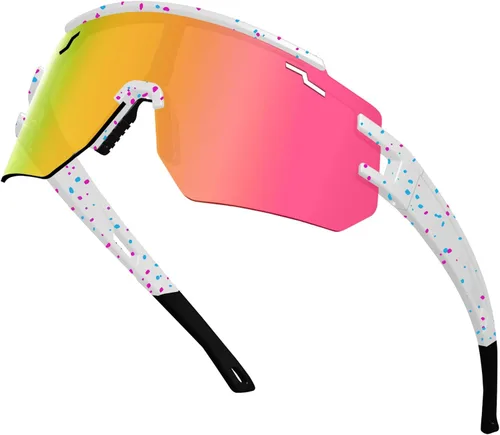 Miniatura 11 de Gafas de sol polarizadas de béisbol para hombres y mujeres, gafas de sol deportivas UV400, softbol, correr, ciclismo, MTB Naranja&Azul