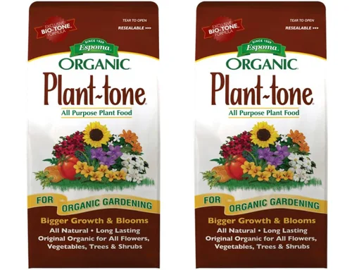 Espoma Organic Plant-Tone 5-3-3 Alimento vegetal natural y orgánico multiusos, bolsa de 4 libras; fertilizante orgánico para todas las flores,