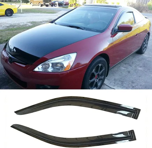Visera lateral para ventana lateral, deflector de viento, protector de lluvia para Honda Accord Coupe 2003-2007, 2 piezas de montaje exterior con