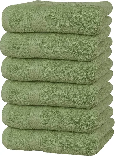 Miniatura 32 de Utopia Towels- Paquete de 6 toallas de mano prémium, 100% algodón hilado en anillo, ultrasuaves y altamente absorbentes, 18 oz/m2 (600 g/m2), 16 x