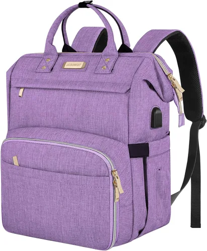 Miniatura 8 de Mochila Bolsa de Almuerzo, Mochila Refrigeradora Aislada Caja de Almuerzo Mochila para Laptop con Puerto USB para Mujeres y Hombres, Negro, Mochilas