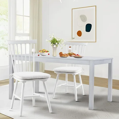Miniatura 14 de COLAMY Juego de 2 sillas tapizadas para comedor, sillas de cocina de tela con asiento y respaldo acolchados, patas de madera maciza, sillas modernas