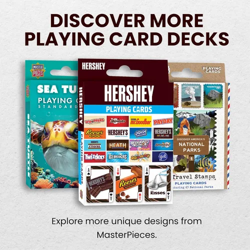 Miniatura 7 de MasterPieces Cartas de juego con licencia oficial de Hershey - Baraja de 54 cartas para adultos