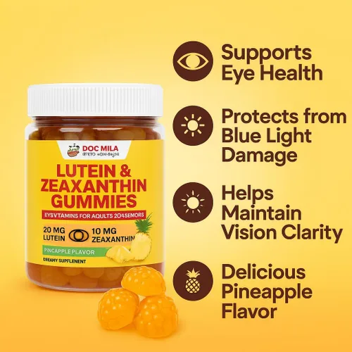 Miniatura 4 de Gomitas de luteína y zeaxantina - Vitaminas oculares para adultos mayores de 50 años - Suplementos de salud ocular para más de 50 adultos - Luteina