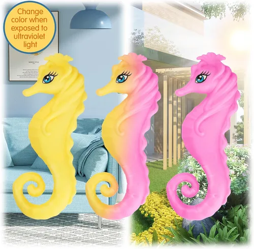 Miniatura 3 de Muñecas de Sirena Baljinder con La Sirenita Juguetes de Baño de Sumersión de Sirena de Verano con Delfín y Caballito de Mar que Cambian