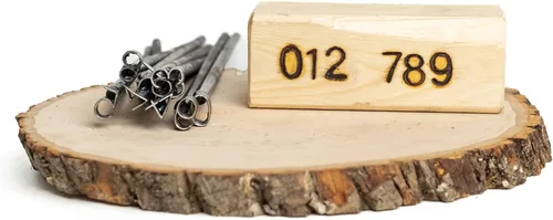 Kit de planchas de acero con número de 1/2 pulgada para sombreros, leña, manualidades, manualidades, principiantes, adultos, puntos de bala