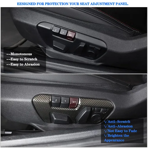 Miniatura 2 de Ajuste para Toyota Supra GR A90 A91 MK5 2018-2022 Ajuste de asiento Botón de ajuste de la cubierta del panel, marco de decoración del panel