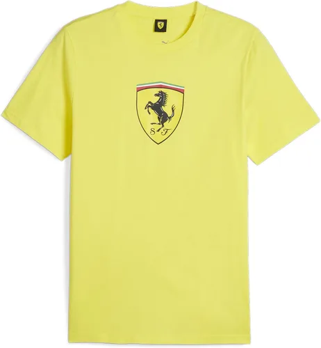 PUMA Mens Scuderia Ferrari Race Tonal Shield Crew Neck Short Sleeve Casual Tops Casual
