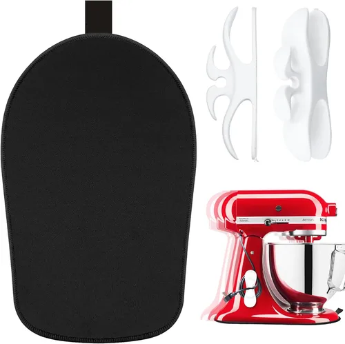 Miniatura 10 de Tapete deslizante para batidora de pie Kitchenaid con organizadores de cable flexible para electrodomésticos KitchenAid de 4.5 a 8 cuartos de galón