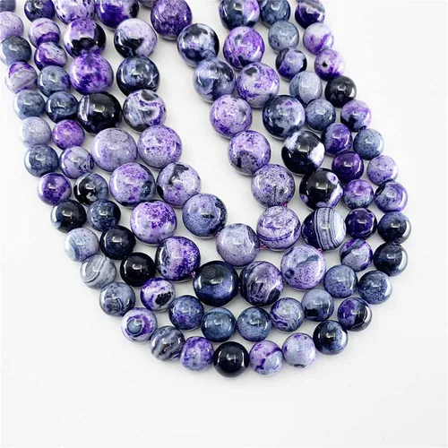 Miniatura 20 de 4 6 8 10 0.472 in cuentas de piedras preciosas naturales redondas de piedra suelta para bricolaje pulsera, collar, pendientes, joyería artesanía Azul
