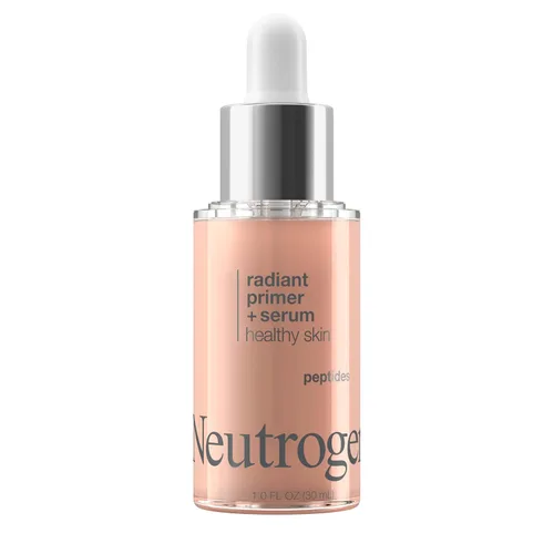 Miniatura 5 de Neutrogena Healthy Skin Radiant Booster Primer & Serum, Suero para unificar el tono de la piel y prebase con péptidos y pigmentos de perla, unifica