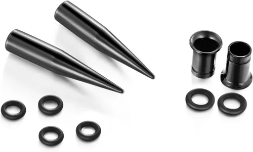 Miniatura 15 de vcmart 14G-00G - Kit de estiramiento de 36 piezas de calibre de oído, tapones cónicos, ojales, acero de grado de implante