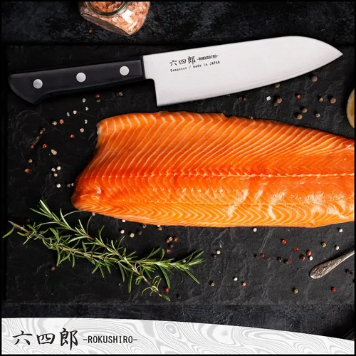 Miniatura 3 de Santoku Cuchillo de cocina martillado de damasco VG10 de 6.7 pulgadas, 37 capas, hoja forjada de acero inoxidable de alto carbono