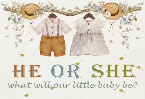 Miniatura 5 de Telón de fondo para fiesta de revelación de género con texto en inglés «What Will Our Little Baby Be Photografía» de 5 x 3 pies, pancarta