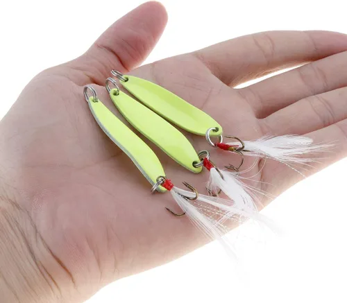 Miniatura 4 de Metal Jigs & Glow Jigging Spoons - Cebos duros luminosos para señuelos giratorios