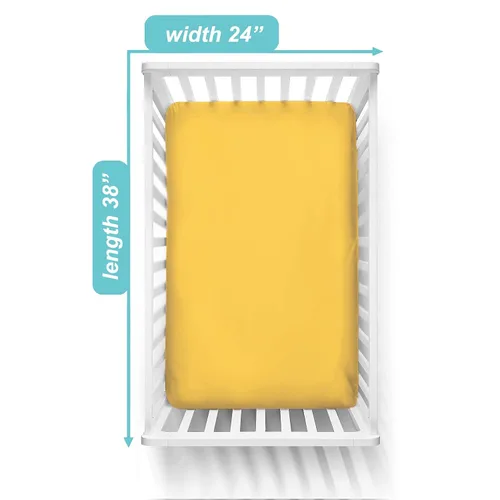 Miniatura 4 de American Baby Company Paquete de 3 sábanas bajeras para cuna, 100% algodón natural, de 38 x 24 pulgadas, suaves, transpirables, pequeñas