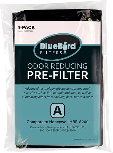 Miniatura 2 de Prefiltro A para las series Honeywell HPA200 y HPA5200, parte # HRF-A200, paquete de 4 unidades engrosadas y funcionan como OEM, reemplazo