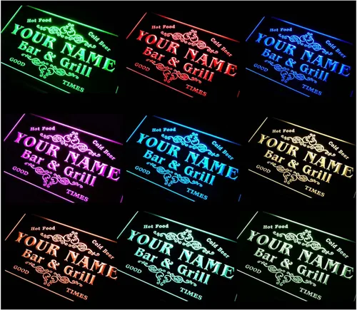 Miniatura 18 de ADVPRO u-tm-b Nombre Personalizado Familia Bar & Grill Cerveza Home Bar LED Neon Sign Azul
