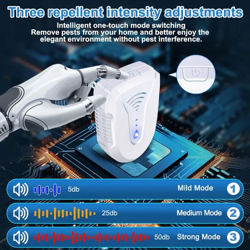 Miniatura 2 de 2026 Upgraded Ultrasonic Pest Repeller 6 Pack, Mouse Repellent Indoor Ultrasonic Plug in, Pest Control for Bugs Roaches Insects Mice Spiders Flies