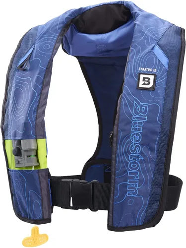 Miniatura 10 de BLUESTORM Stratus 35 Chaleco salvavidas inflable PFD para adultos Chaleco salvavidas automático de inflado automático aprobado por la Guardia