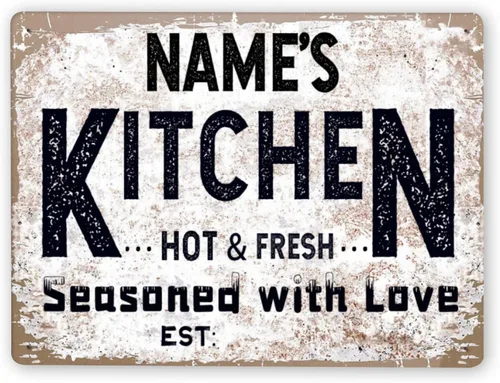 Miniatura 17 de Letreros de cocina personalizados personalizados para cocina, decoración de pared, letreros de metal para restaurante de mostrador, bar en casa