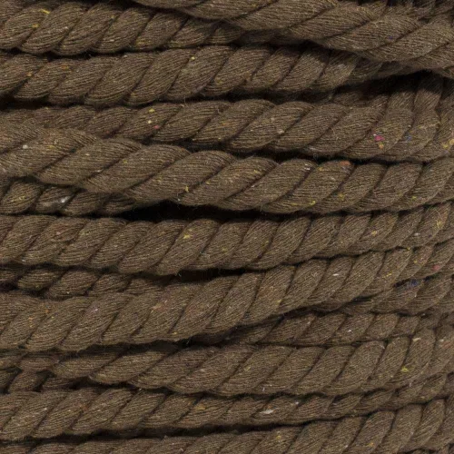 Miniatura 69 de Cuerda de algodón trenzado súper suave de 3 hebras (negro, 1 pulgada x 10 pies)