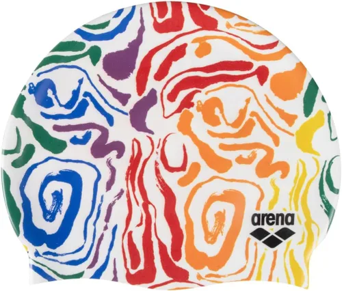 Miniatura 26 de Arena Gorra de natación de silicona elástica unisex HD para adultos, equipo de natación suave y elástico para piscina