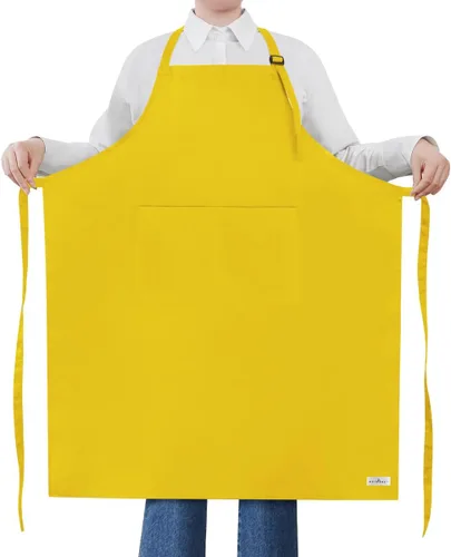 Miniatura 7 de ROTANET - Delantal extra grande para hombres, delantal ajustable con babero con 2 bolsillos, cocina, cocina para mujer, chef, resistente al agua