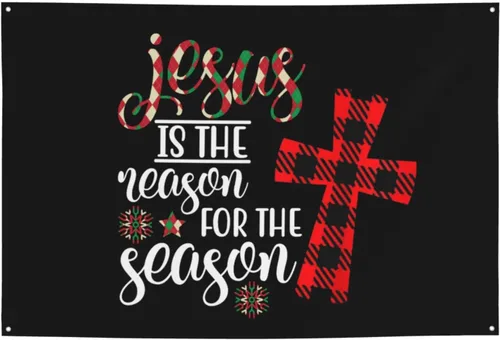 Cartel de Jesús es la razón de la temporada navideña de 47 x 71 pulgadas, pancarta de fondo para decoración de bienvenida para bodas, fiestas y patio