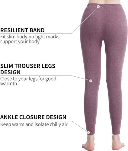 Miniatura 3 de Ropa interior térmica para mujer Long Johns conjuntos de ropa interior térmica para mujer, capa base ultra suave, regalos con caja