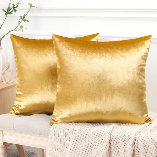 Miniatura 8 de OTOSTAR Fundas de almohada decorativas de terciopelo suave, funda de cojín cuadrada sólida, fundas de almohada para decoración del hogar, fundas
