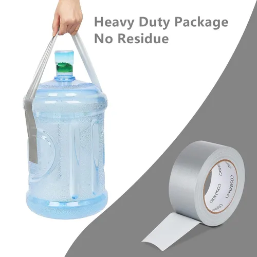 Miniatura 5 de COSIMIXO Paquete de 5 Cintas Adhesivas Plateadas de Uso Pesado, 2 pulgadas x 30 yardas, Fuerte, Flexible, Sin Residuos, Para Todo Clima y Desgarro a
