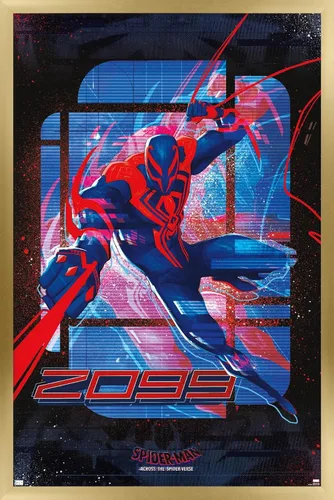 Miniatura 12 de Marvel Spider-Man: Across the Spider-Verse - Póster de pared de Spider-Man 2099, 34 pulgadas de largo x 22.4 pulgadas de ancho, versión premium sin