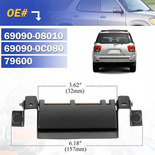 Miniatura 6 de X4XZ 69090-08010 - Manija de puerta trasera para Toyota Sienna 1998-2003, Toyota Sequoia 2001-2007 reemplaza 69090-0C080, 79600