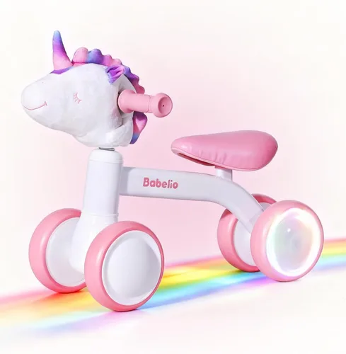 Miniatura 9 de BABELIO - Bicicleta de equilibrio para bebés de 1 año, niños y niñas de 10 a 36 meses, bicicleta de equilibrio para niños de 4 ruedas con diseño