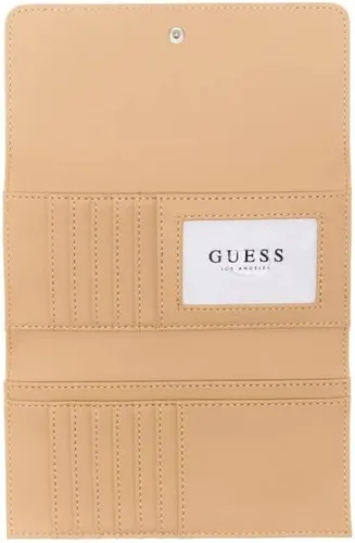 Miniatura 3 de GUESS Factory Milena - Cartera de mano delgada para mujer, Coñac, Cartera