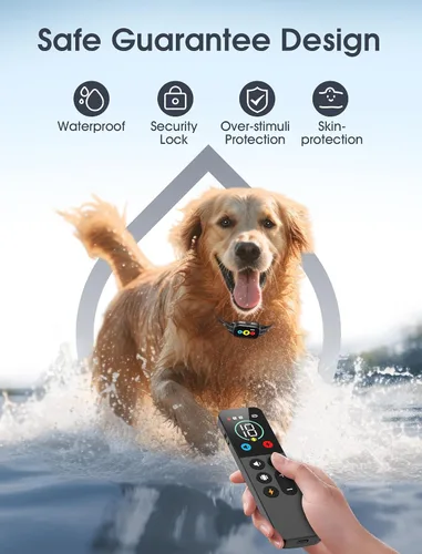 Miniatura 7 de Collar de entrenamiento para perros con control remoto, collar inteligente de choque para perros con 3 modos de entrenamiento e iconos