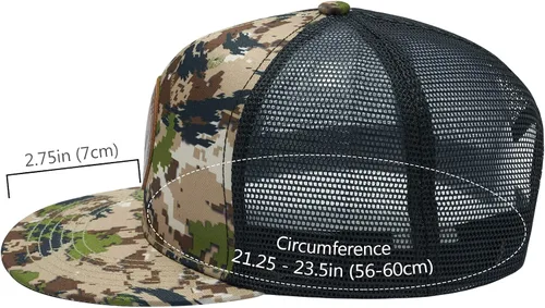Miniatura 3 de BASSDASH Gorra de Camionero de Ala Plana Ajustable con Snapback y Malla para Hombres y Mujeres
