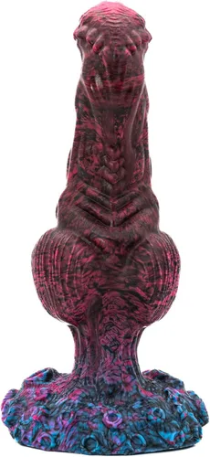 Miniatura 6 de Dominus - Consolador con ventosa anudada, combinación de colores rosa/negro, hecho a mano en los Estados Unidos, juguetes sexuales para adultos