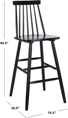 Miniatura 10 de Safavieh Home Collection Beaufort - Taburete de bar (30 pulgadas, 2 unidades), color negro