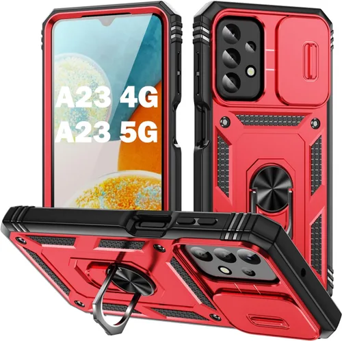 Miniatura 55 de PASNEW Funda para Samsung Galaxy A54, Soporte Metálico y Cubierta Deslizante para Cámara, Militar Multicapa Resistente de Cuerpo Completo a Prueba