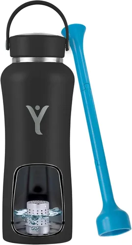 Miniatura 17 de DYLN - Botella de agua de hidrógeno Crea agua alcalina hidratante rica en hidrógeno hasta 9 pH Botella de agua de acero inoxidable aislada al