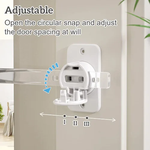 Miniatura 3 de EUDEMON Paquete de 1 protector de pellizco para puerta a prueba de niños, tope de puerta de bebé y pestillo de puerta, manija de palanca de puerta